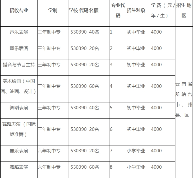 云南藝術(shù)學(xué)院附屬藝術(shù)學(xué)校